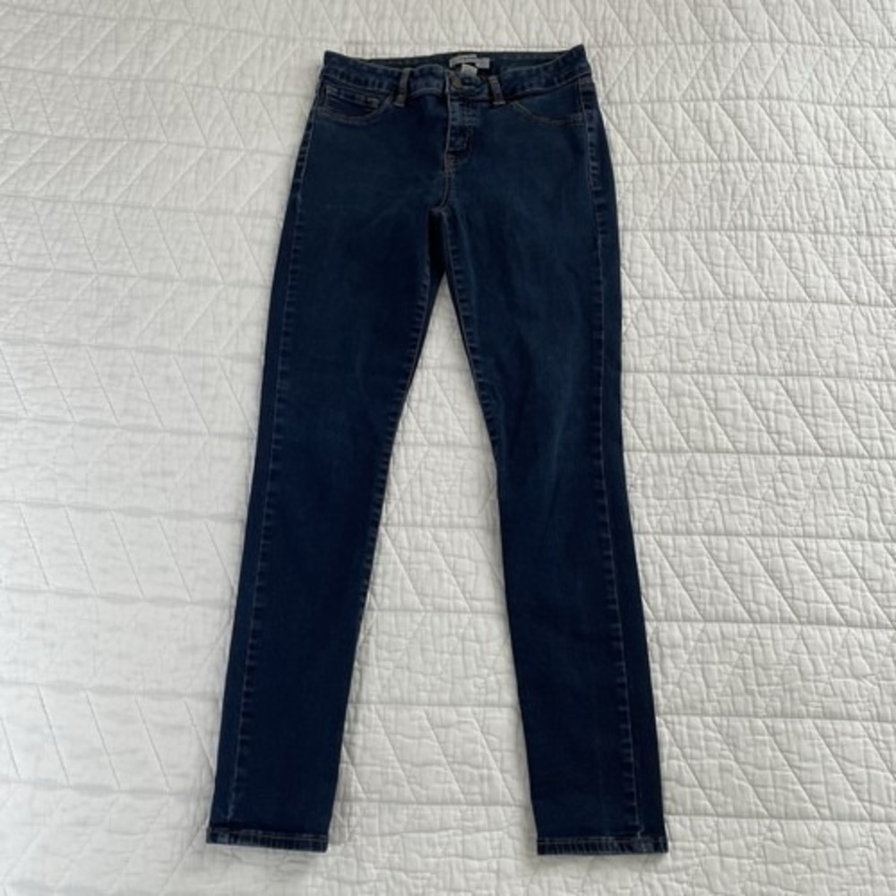 Refuge Girls Skinny Jeans Size 6 Blue Dark Wash Stretch Denim Slim Fit 26"